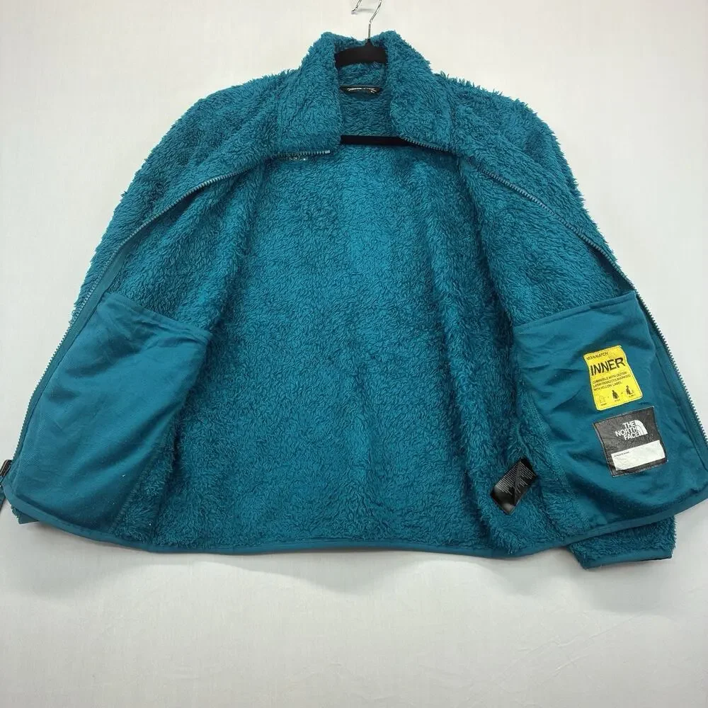 The North Face Osito Fleece Jacket Girls L 14/16 Blue Full Zip High Pile